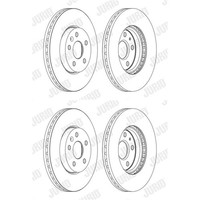 2X Jurid Bremsscheiben Vorne 321Mm BelÜFtet Passend FÜR Chevrolet Camaro Malibu