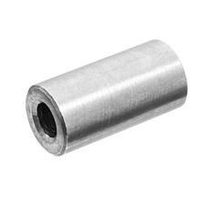Aluminum Unthreaded Round Spacers, M3 Screw Size, Plain Aluminum, 6 mm Overall