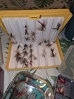 Vintage Fishing Tackle Dry Flies and Fly Box  — photo 3
