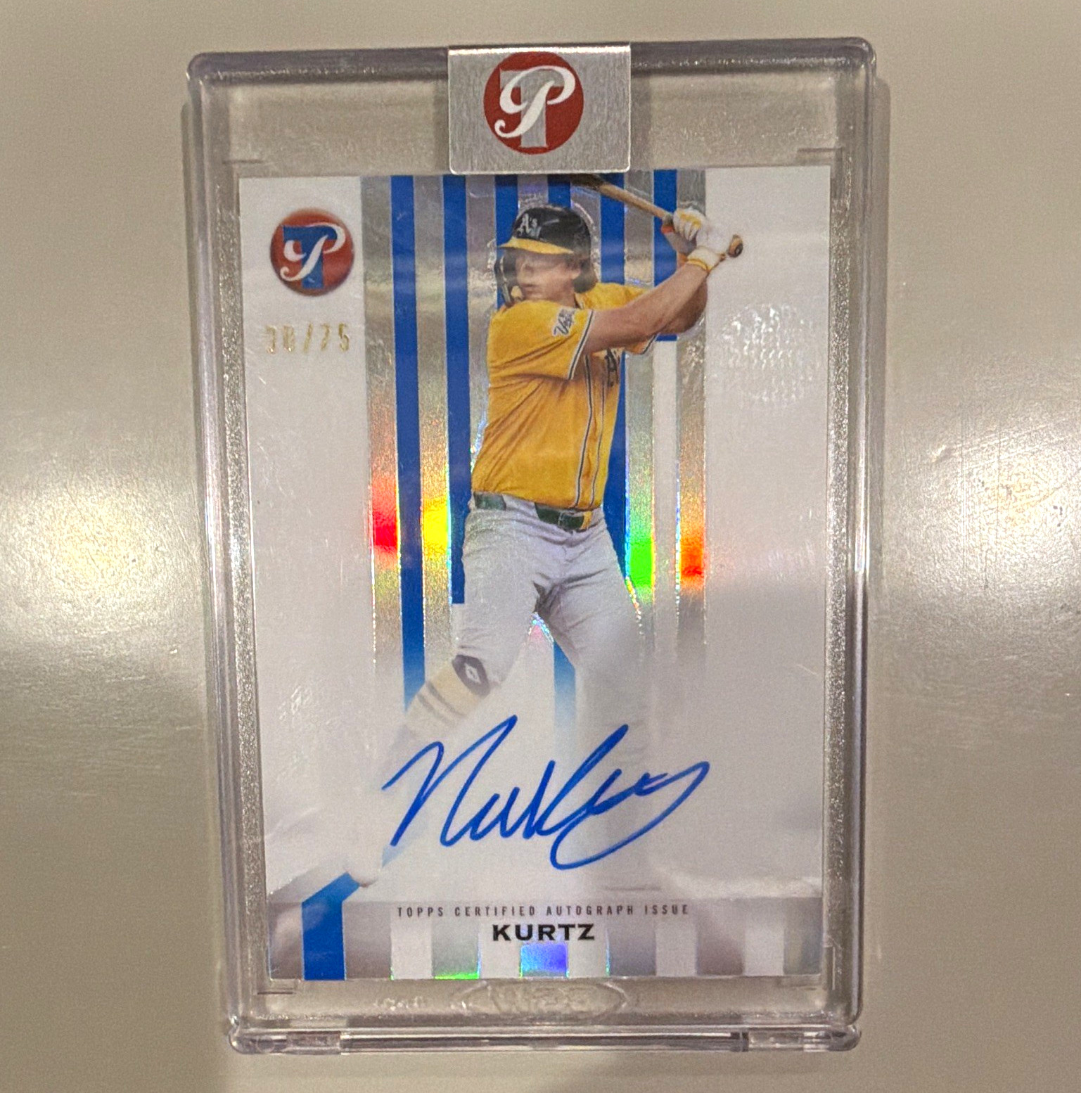 Topps 2026 Pristine Nick Kurtz Spotless Signatures Auto #SS-NK Athletics /75