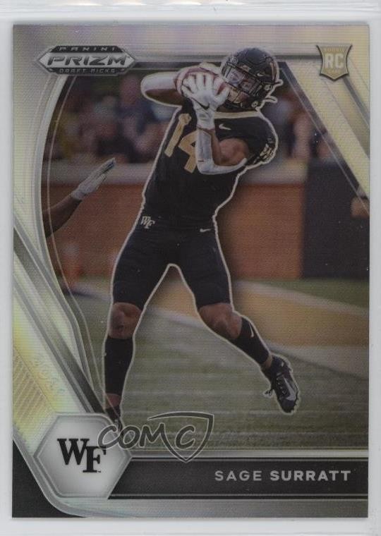 2021 Panini Prizm Draft Picks Silver Prizm Sage Surratt #134 Rookie RC 0yi8
