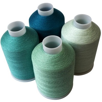4 PCS Sewing Thread Set 40s/2 Quilting Hand Total 4000 Yards Cyan Series