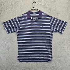 Polo by Ralph Lauren Polo Shirt Mens Size XL Blue Striped Short Sleeve