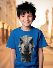 Velociraptor dinosaur T-shirt, childs fun dino gift for reptile enthusiasts.