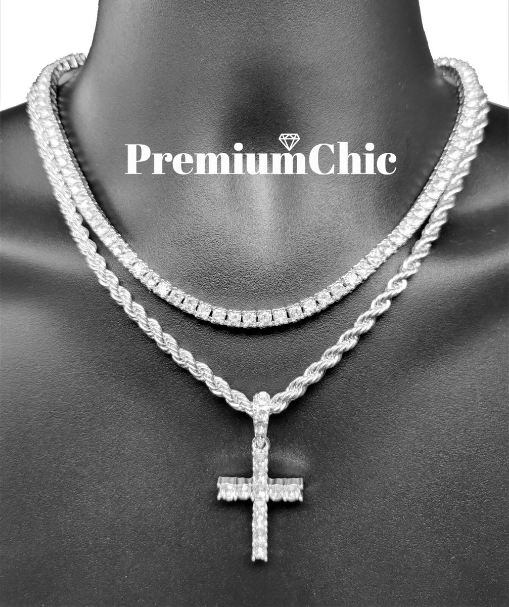 Fantex Ciondolo a forma di croce, placcato oro 14 K, Full