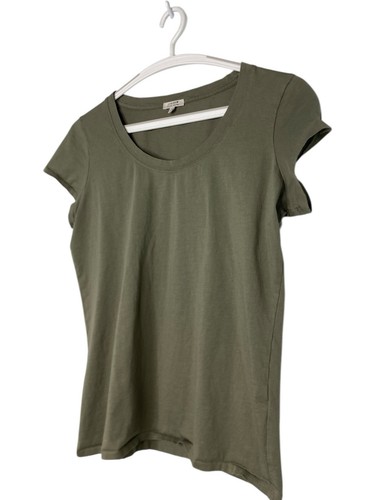Jigsaw England Brand Womens Medium Shirt Sage Short Sleeve Scoop Neck - Picture 2 of 6