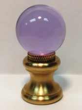 LAMP FINIAL-GLASS ORB LAMP FINIAL-PURPLE