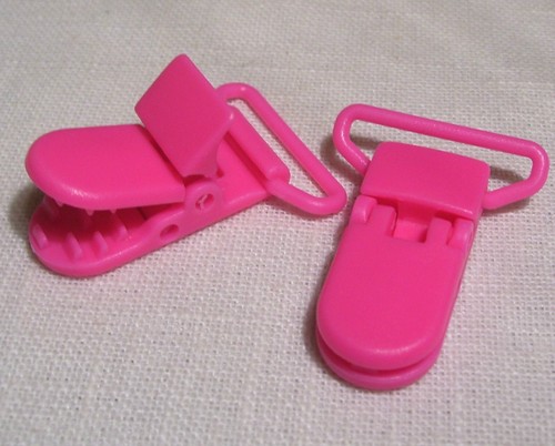 LOT (2 ou 5) CLIP PLASTIQUE ** 25 mm ** PINCE BRETELLE ATTACHE TÉTINE KAM - Picture 28 of 32