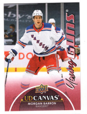 MORGAN BARRON 2021-22 UPPER DECK HOCKEY SERIES 1 YOUNG GUNS ROOKIE - CANVAS SP