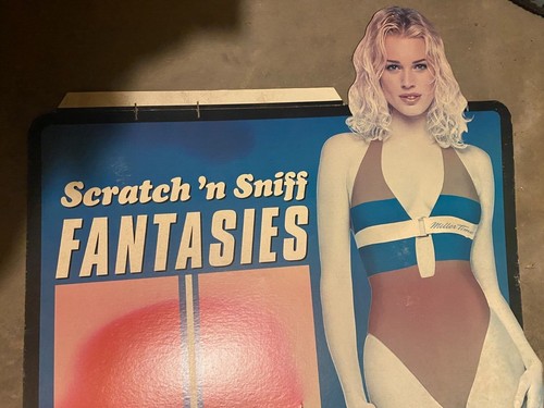 Vintage Scratch 'n Sniff Fantasies Sports Illustrated Standee Standup Cutout - Picture 2 of 3