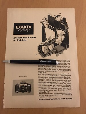 Exakta Varex II  IHAGEE Dresden Fotoapparat Kamera 1966 Werbung 
