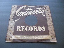 78RPM Continental 10 inch paper sleeve no record sleeve only