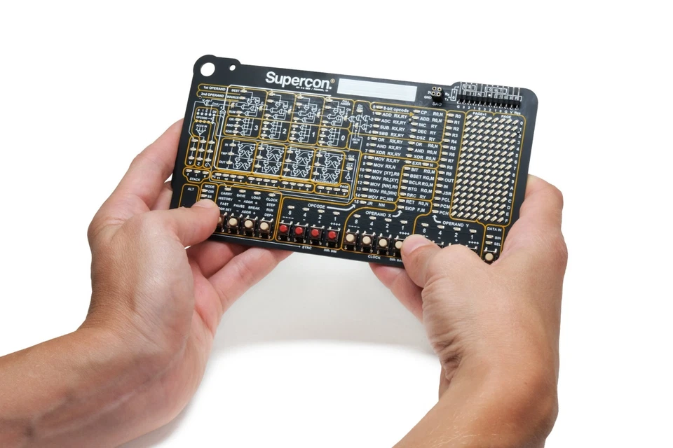 罕见老式设计 Supercon 4 位计算机、程序二进制和汇编代码 — 第 3/4 张图片