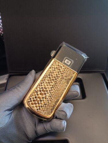 LUXURY NEW Nokia 8800e Arte Gold Python Skin Edition Cover Housing Covers Case - Picture 7 of 15