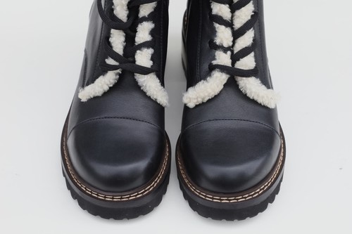 See By Chloe Mallory Lace Leather Combat Biker Boots Womens US 9 - EU 39 - Picture 6 of 16