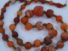 Ancient Carnelain Beads Strand Roman 200 BC  No  #BD15126