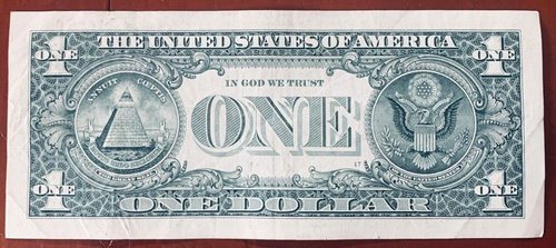 1947 Trailing Birth Year Note One Dollar Bill Fancy Serial Number L7145 1947D - Picture 3 of 3