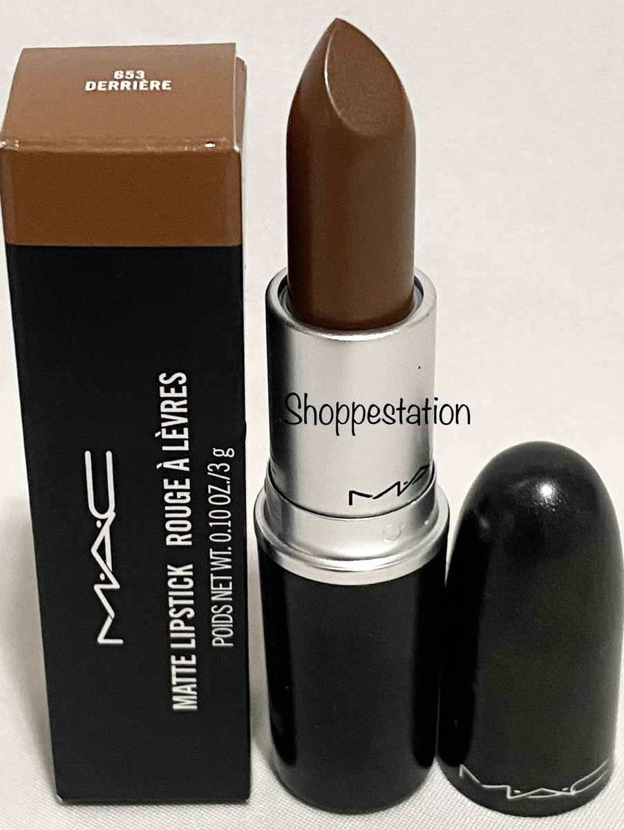 MAC Matte Lipstick Shade 653 DERRIERE Full Size .1oz / 3g New In