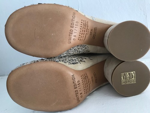 $1590 NIB MAISON MARTIN MARGIELA Tan 80mm Broken Mirrors Boots LTD ED 7.5 37.5 - Picture 10 of 12