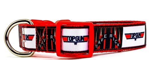 Top Gun Maverick dog collar adjustable buckle 1" or 5/8" wide or leash Movie - Picture 2 of 10