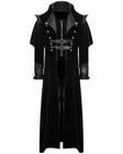 Gothic Steampunk Military Black Jacket Men's Punk Highwayman Regency Long Coat