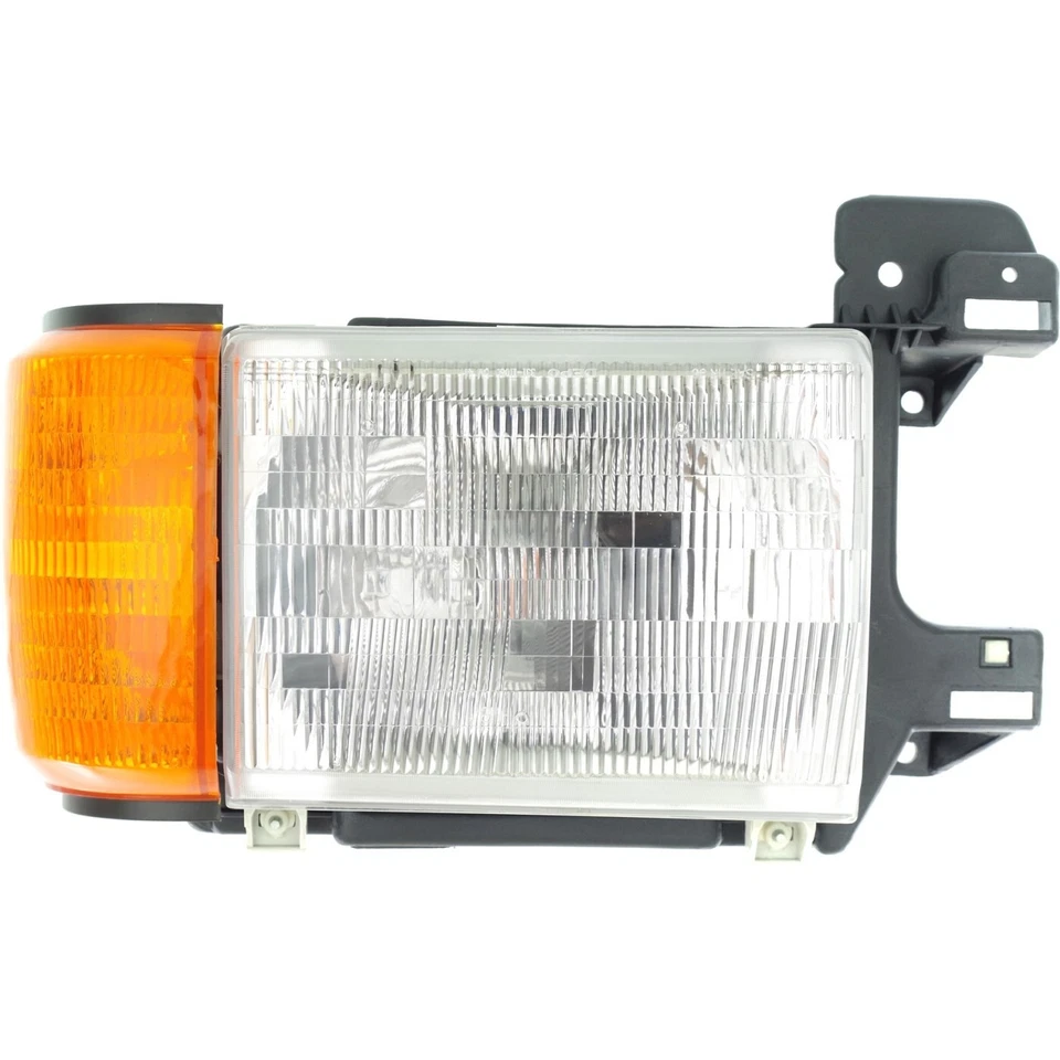 Комплект фар TYC для левой и правой стороны с габаритными огнями для 87-91 F-150 88-91 F Super Duty - Изображение 3 из 4