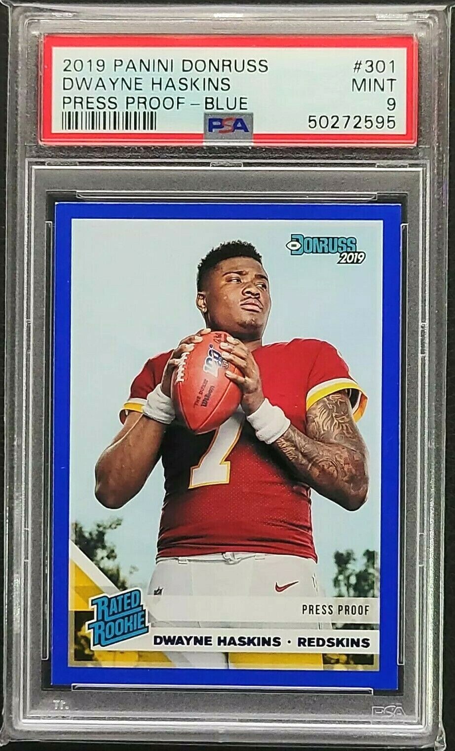Dwayne Haskins Panini Donruss #301 Press Proof-Blue