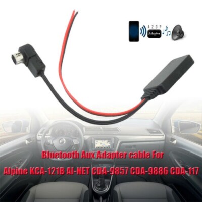 Bluetooth Aux Adapter Cable For Alpine KCA-121B AI-NET CDA-9857 CDA-9886 CDA-117