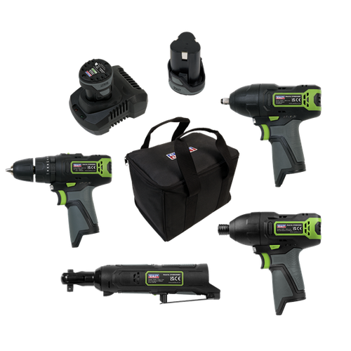 Sealey CP108VCOMBO2 SV108 serie 4 x 10,8 V kit combinato cordless - 2 batterie - Foto 2 di 8