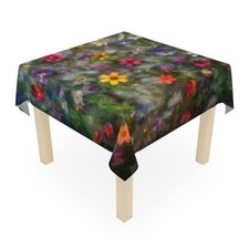 Beautiful Metallic Wildflowers, Gorgeous floral Design, Style 2 Tablecloth