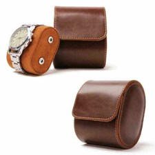 Single Watch Roll Travel Case Leather Watch Storage Organizer Wristwatches Box