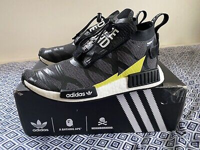 Adidas Originals Neighborhood Bape Nmd Stealth EE9702 Sneakers Men US 8 NIB  RARE