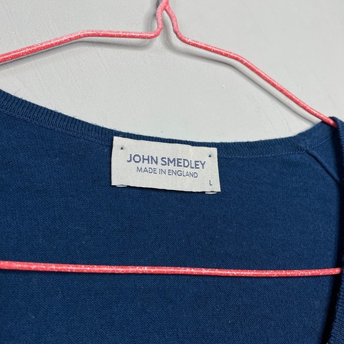 John Smedley Men’s Blue Cotton U-Neck Vest – Size L - Picture 5 of 6