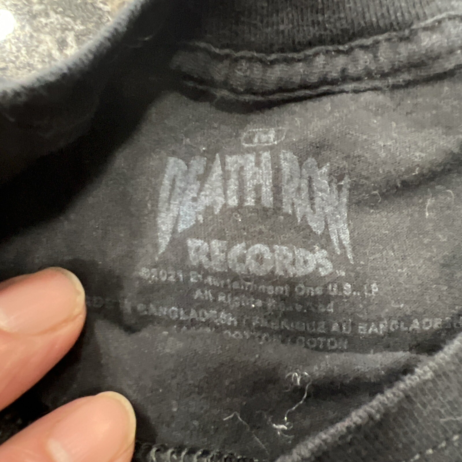 FILA Maglietta media uomo Death Row Records nera blu fulmine bullone hip hop grafica