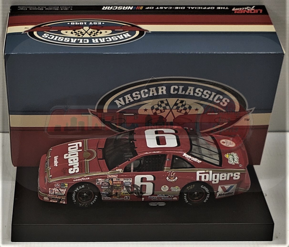 Mark Martin 1990 Lionel #6 Folgers North Wilkesboro Raced Win Thunderbird 1/24