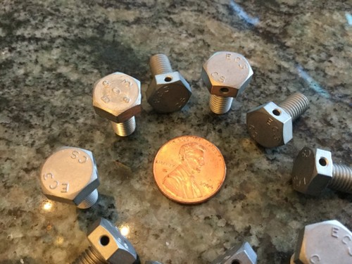 10 pieces miliary aircraft 1/4-28 x 1/2 long with lock wire hole 1/4 28 thread - Picture 4 of 5