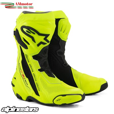 Alpinestars Stiefel Supertech R Vented Yellow Fluo Black Motorrad Racing 43 Boot