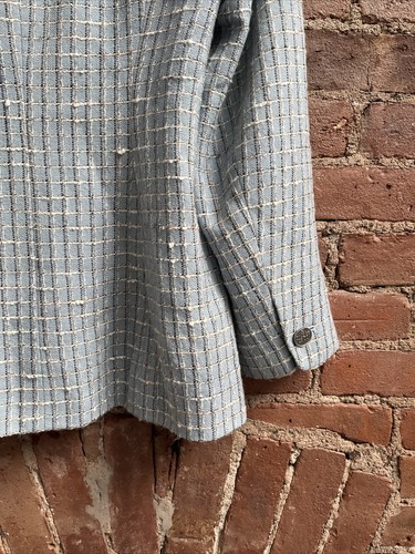 Vintage Chanel Boutique Women's Jacket, Sz 40, Light Blue Melange Tweed France - Picture 6 of 14