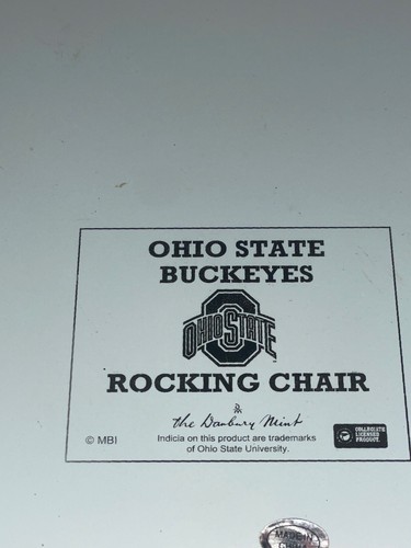 Sedia a dondolo per bambini tema sportivo Ohio State Buckeyes Danbury come nuova molto rara - Foto 4 di 23