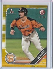 2019 Bowman JOEY BART Gold Paper 1st RC Rookie Card Prospect SF Giants 27/50