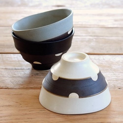 Minoyaki Frosted Polka Dot Bowl Tableware Dinnerware Kitchen made in Japan - Picture 5 of 11