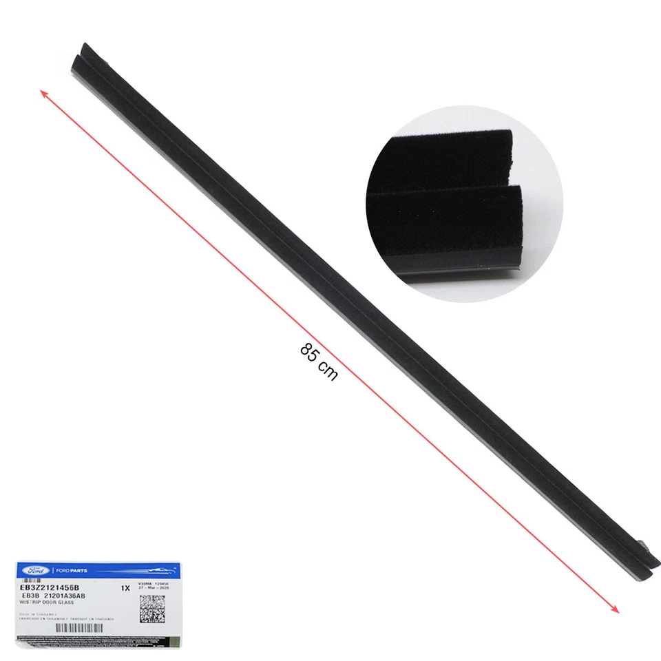 Rh Inner Weatherstrip Door Belt Glass Fits Ford Ranger Single Open Cab 2012 2020 Foto 3 de 4