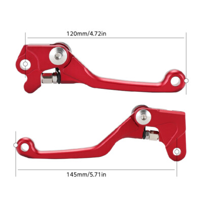 CNC Red Anodized Pivot Levers For Honda XR Series - Brake & Clutch Set