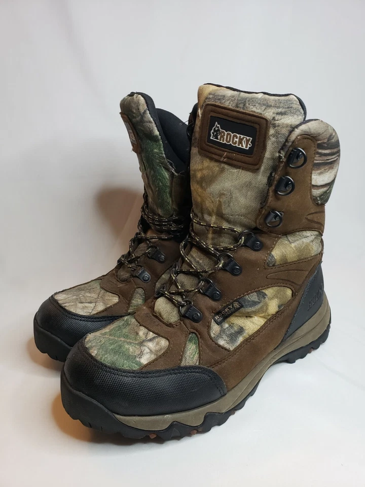 Rocky Thinsulate Waterproof Camo Hunting Boots Men's 8W 800 Gram EUC - Image 3 of 4