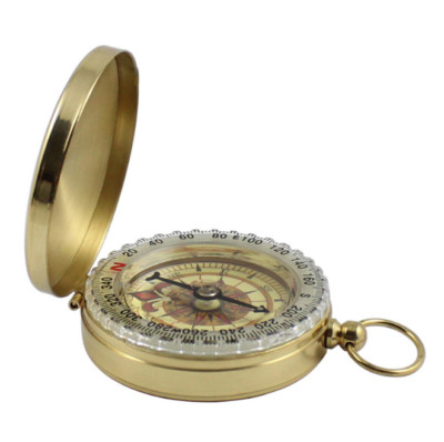 Precision Stylish Camping Brass Outdoor Sport Hiking Biking Pocket Compass New