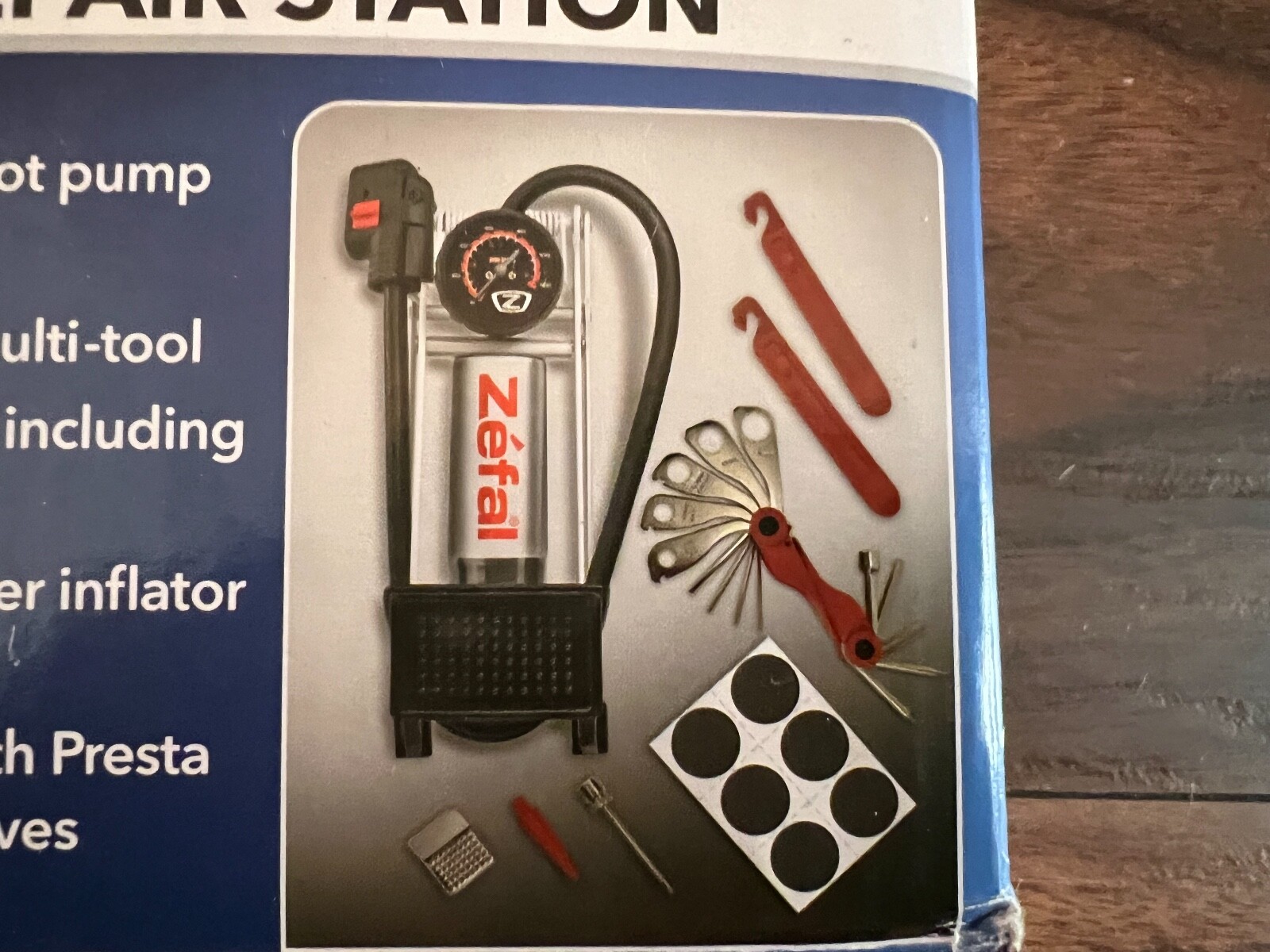 ZEFAL Bike Repair Station Foot Pump Multi Tools Tube Repair Patches