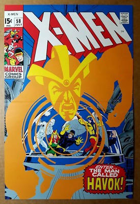 X-Men 58 Iceman Vs Havok Marvel Comics Poster by Neal Adams | eBay