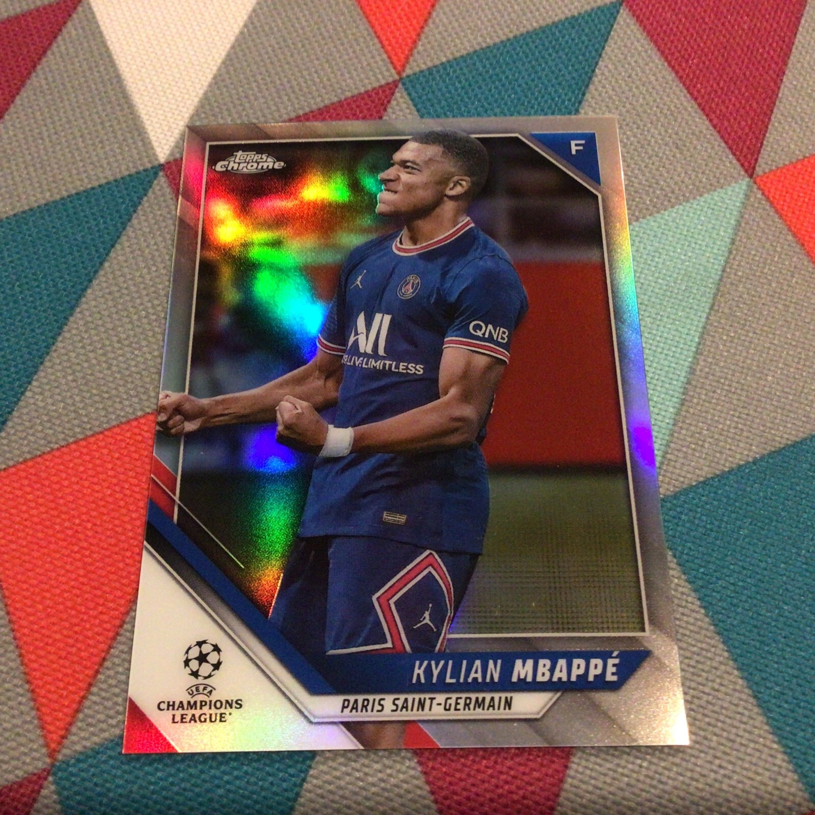 #1 Kylian Mbappé - Paris Saint-Germain Refractor 2021-22 Topps Chrome UEFA UCL