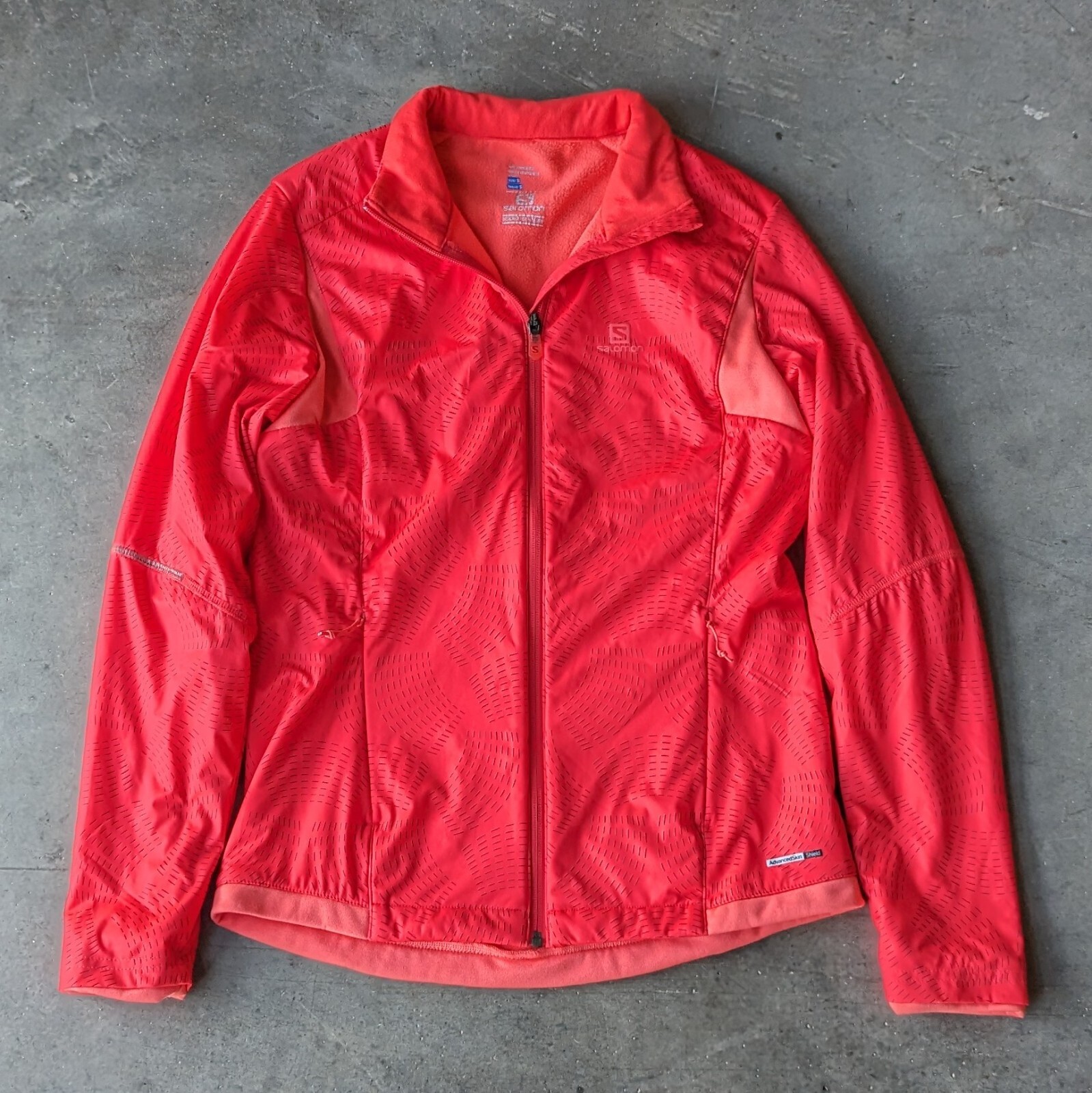 Salomon Women's Red Agile Warm Full Zip Jacket small