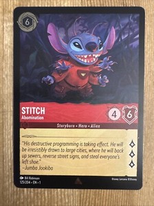 Stitch 125/204 Disney Lorcana The First Chapter Rare Cold Foil Card NM